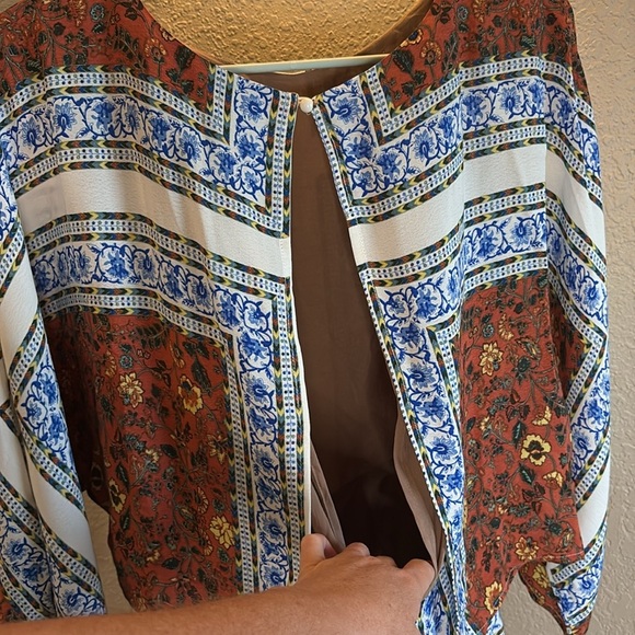 Revolve Line and Dot Women's Floral Split Back Tasha Kimono Romper/Size Small - Picture 8 of 13